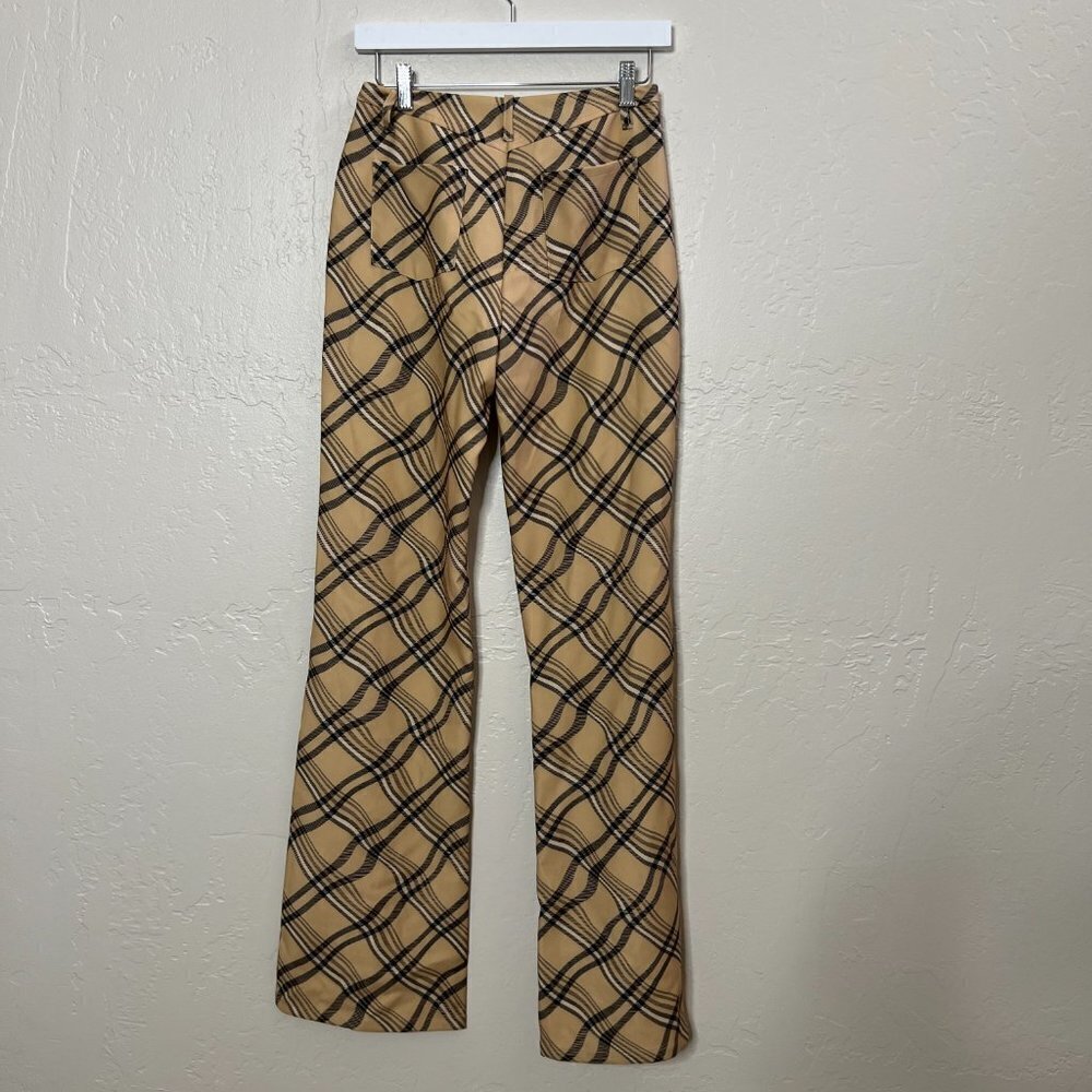 I AM GIA Carmel Tan Plaid Wide Leg Pants - Picture 7 of 7